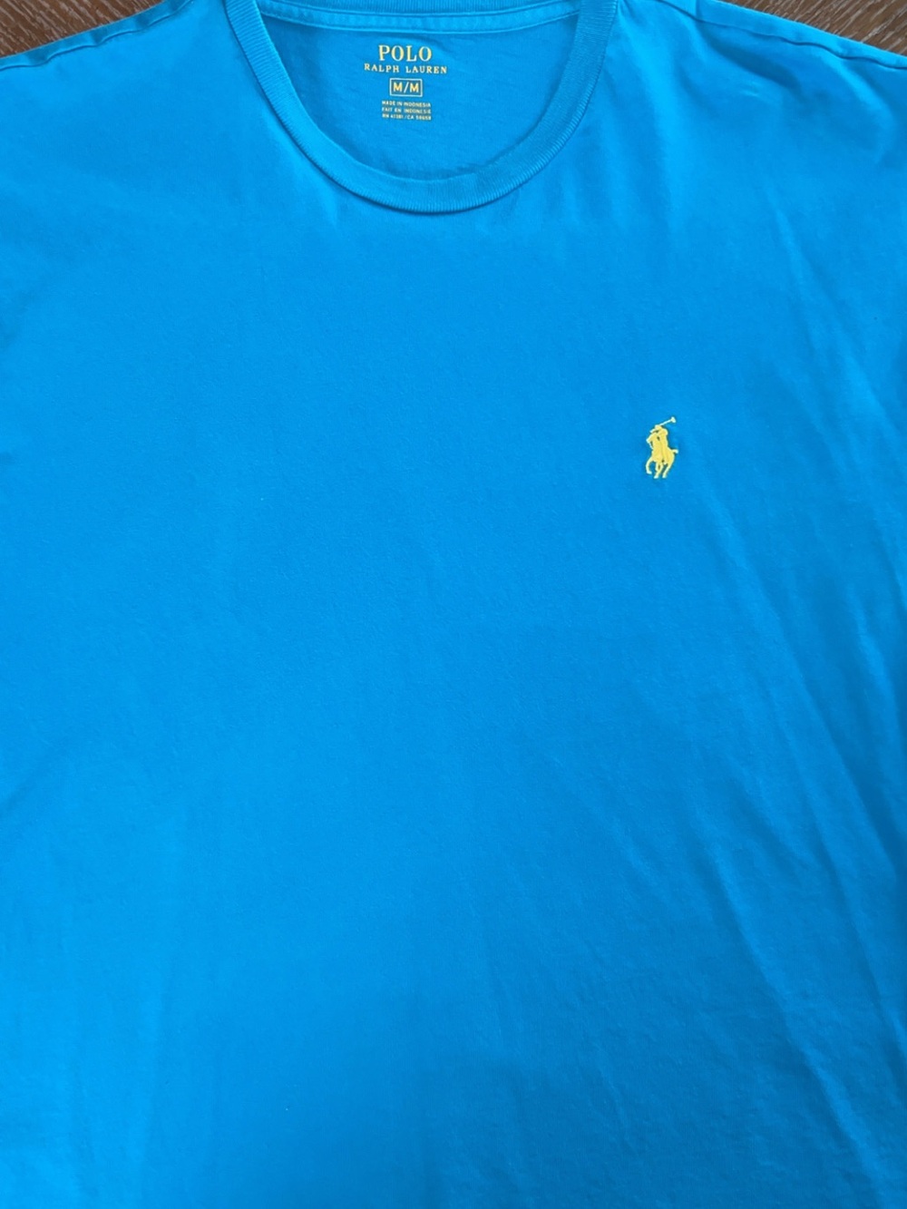 Polo by Ralph Lauren Short Sleeve Crew Tee in Turquoise with Yellow Pony